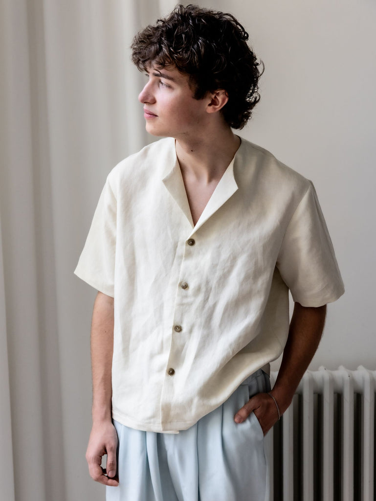 short sleeve dress shirt pattern Pattern to Stitch: Short-Sleeve Shirt with Stand Collar| Eli Style