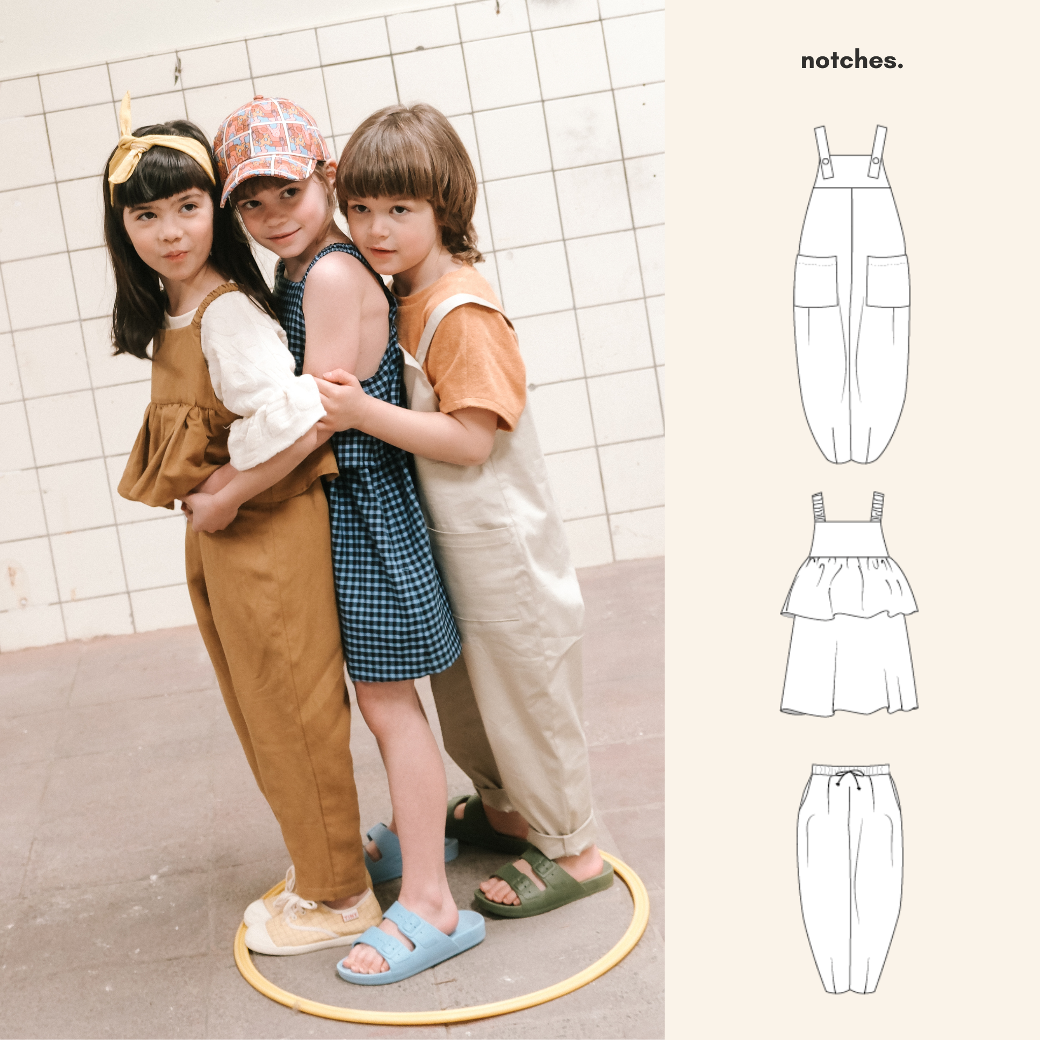 KAI jumpsuit, trousers & pinafore