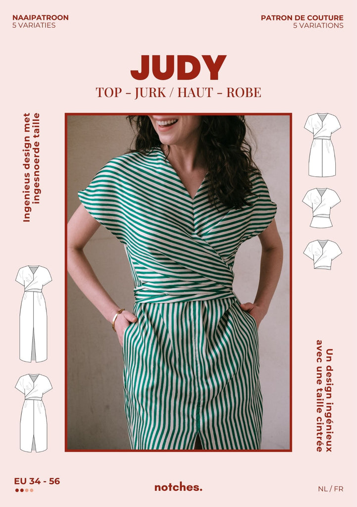JUDY dress & top paper pattern DUTCH