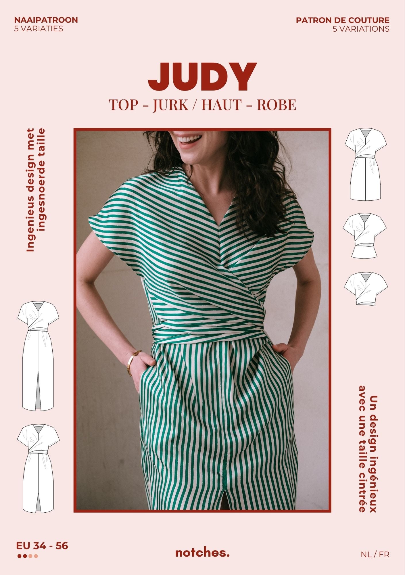 JUDY dress & top paper pattern FRENCH