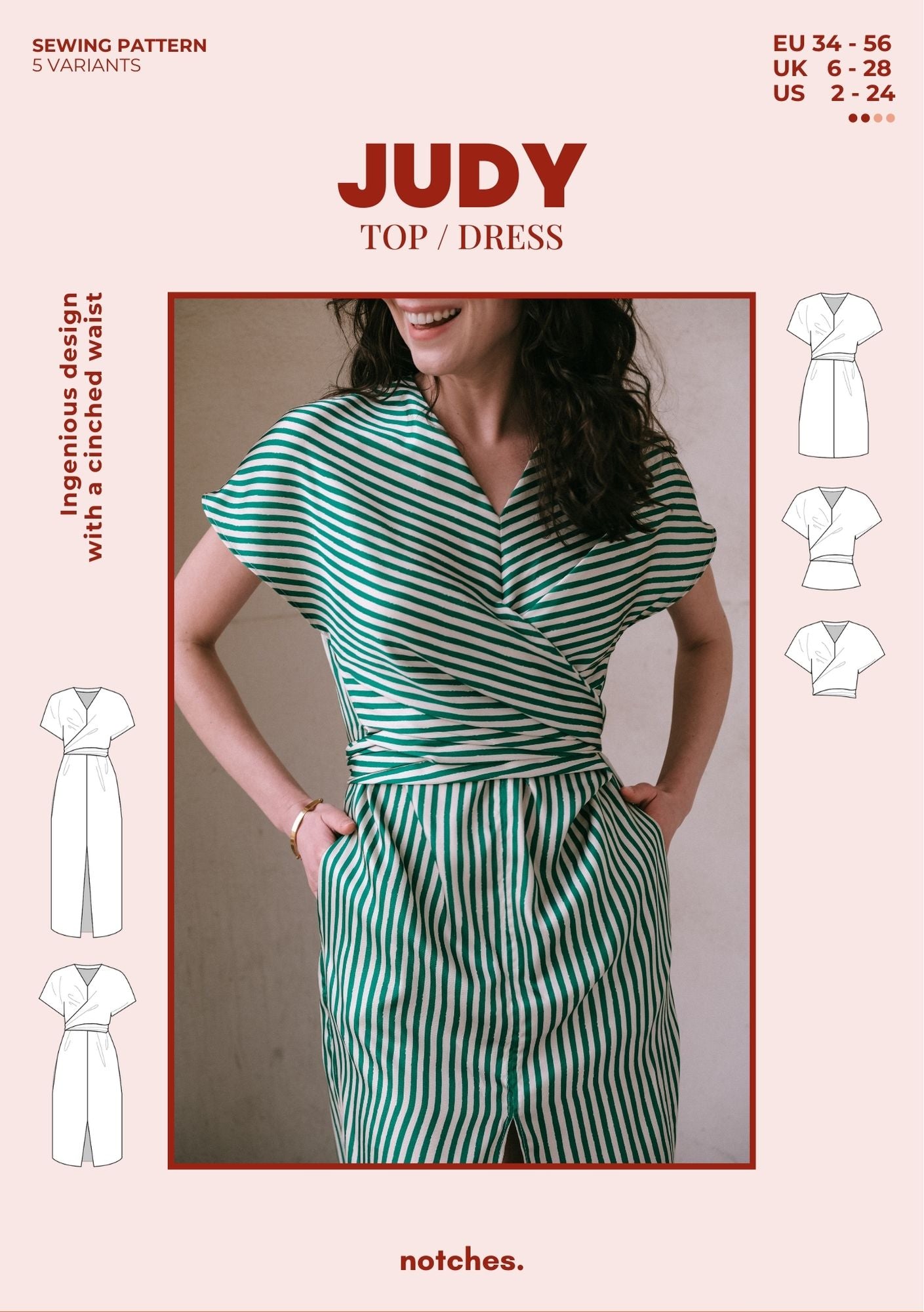 JUDY dress & top paper pattern ENGLISH