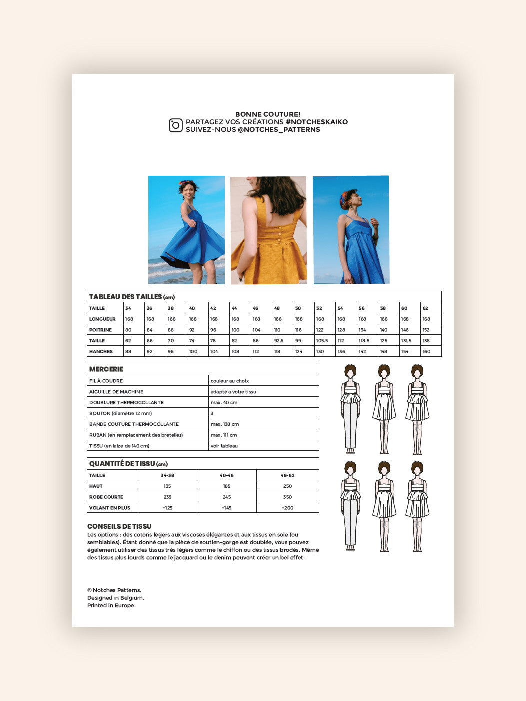 KAIKO patron couture pochette - FRANÇAIS