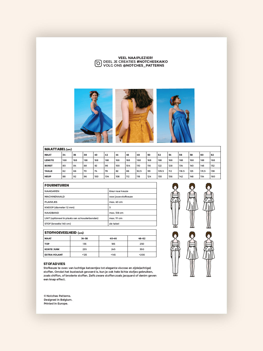 KAIKO papieren patroon - NEDERLANDS