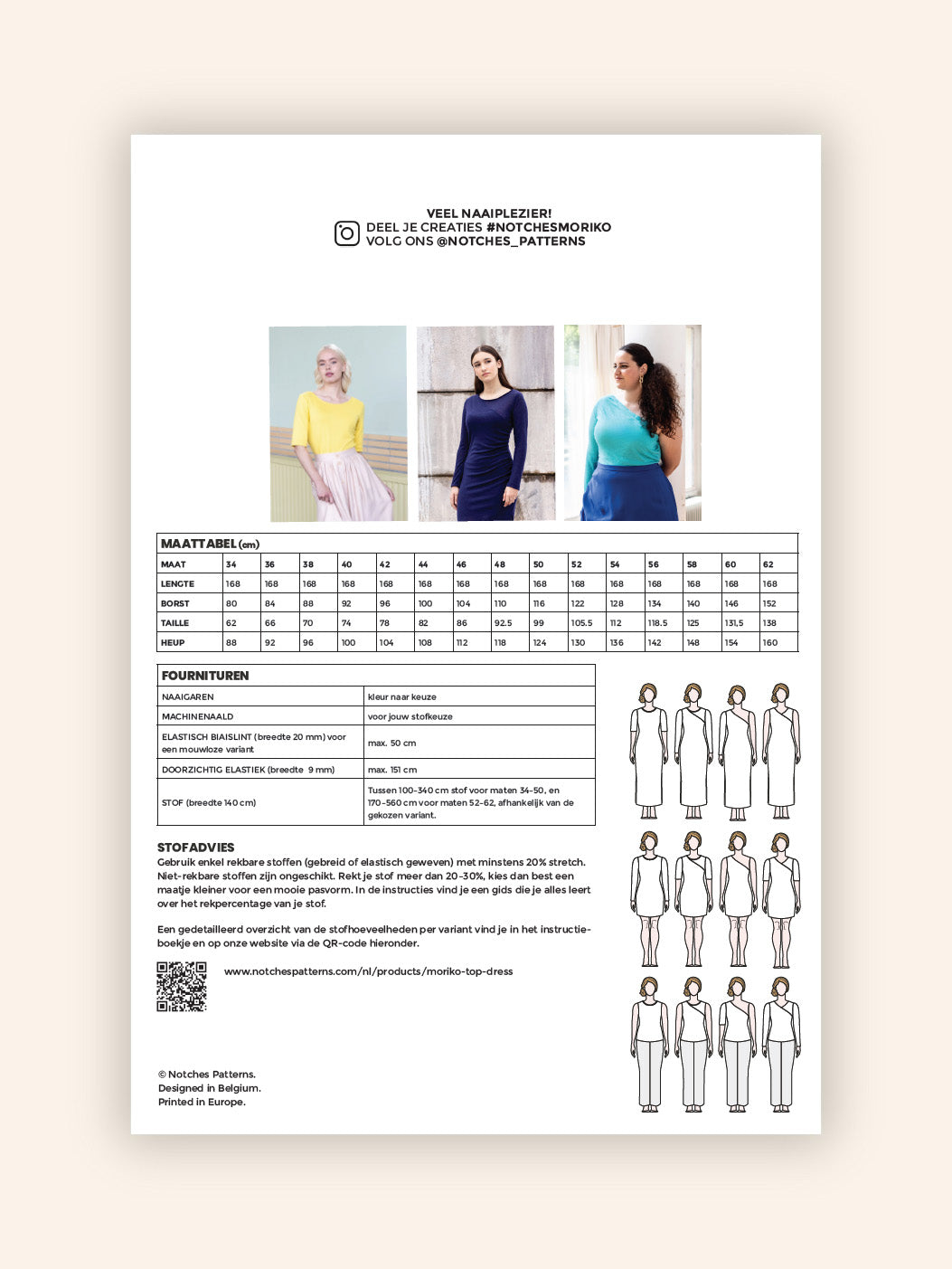 MORIKO papieren patroon - NEDERLANDS