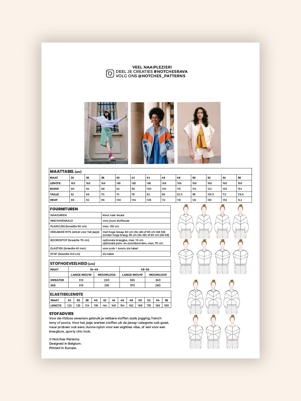 RAVA papieren patroon - NEDERLANDS