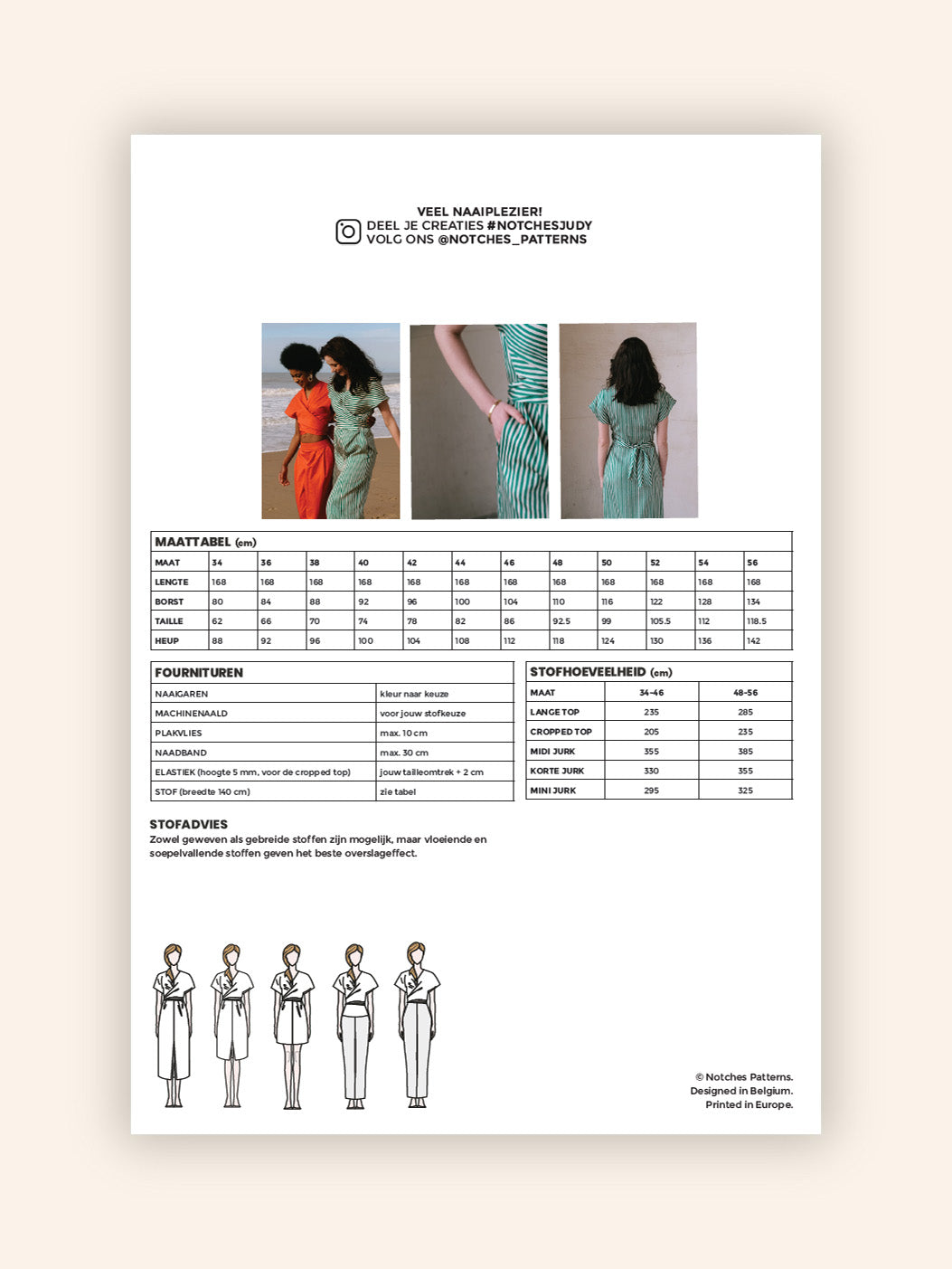 JUDY papieren patroon - NEDERLANDS