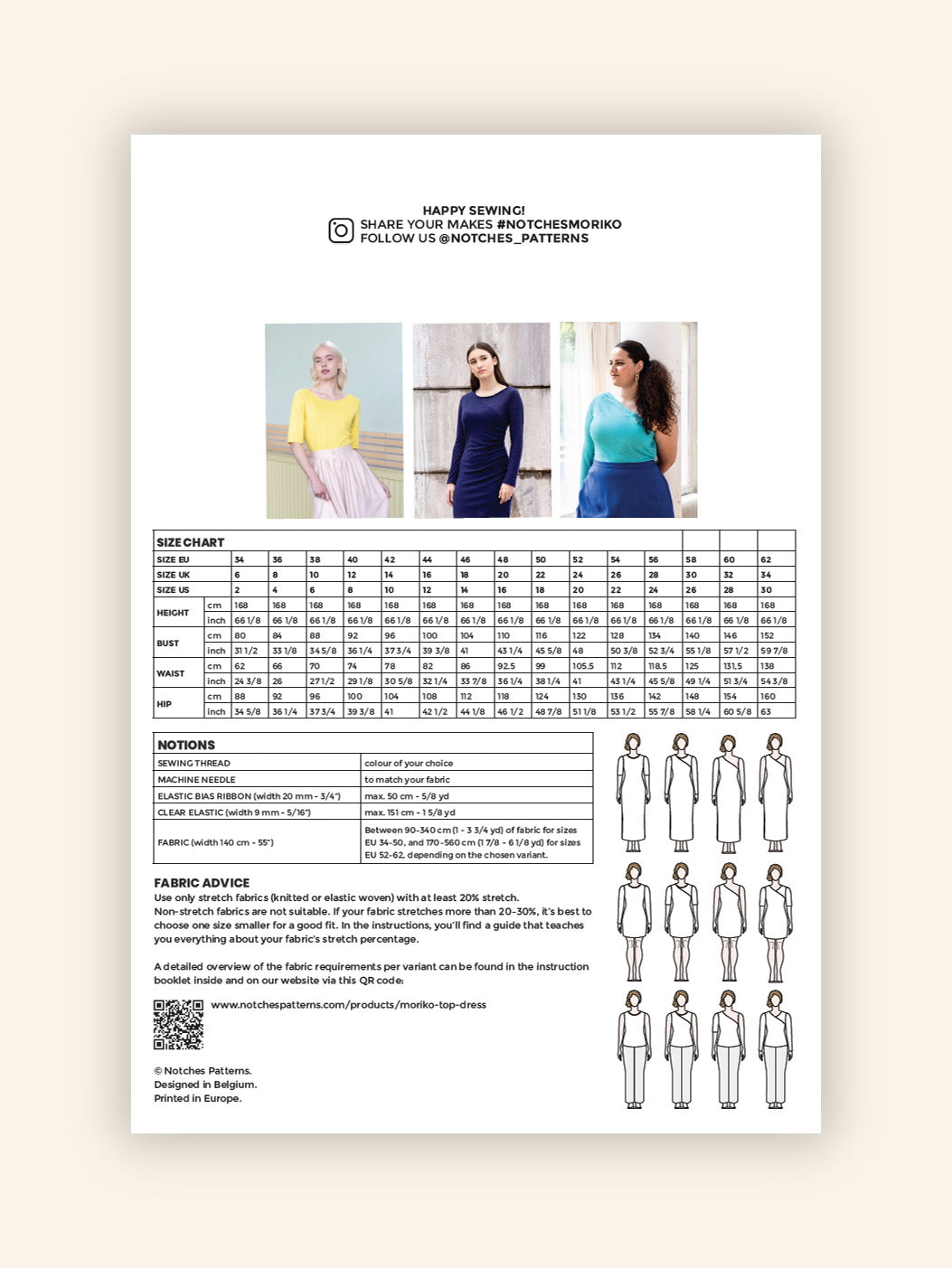 MORIKO paper pattern - ENGLISH